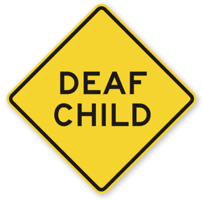 Deaf child nearby sign Deaf child nearby sign Louisville KY
